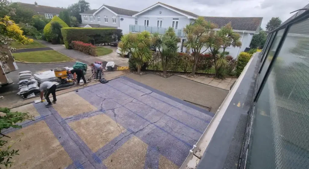 Resin Driveway Installation in Progress