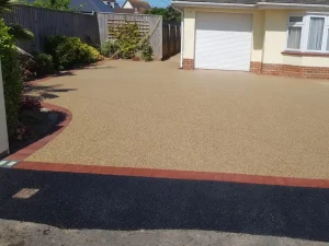 Sunny resin driveway
